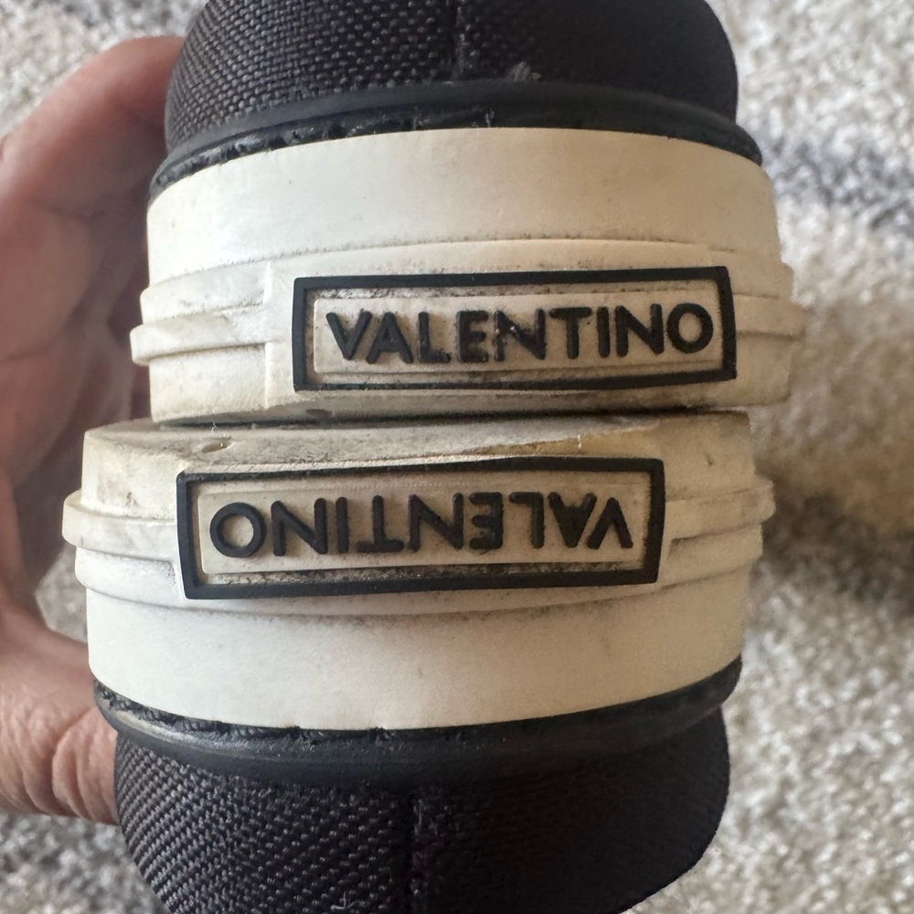 Valentino Black Leather Slip-On Shoes - Picture 7 of 13